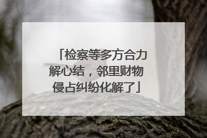 检察等多方合力解心结，邻里财物侵占纠纷化解了