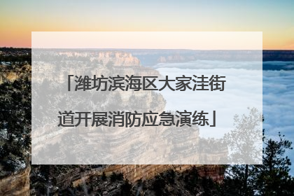 潍坊滨海区大家洼街道开展消防应急演练