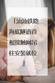汕汕铁路海底隧道首根接触网吊柱安装就位