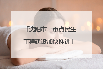 沈阳市一重点民生工程建设加快推进