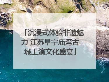 沉浸式体验非遗魅力 江苏阜宁庙湾古城上演文化盛宴