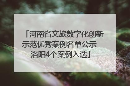 河南省文旅数字化创新示范优秀案例名单公示 洛阳4个案例入选