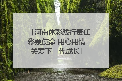 河南体彩践行责任彩票使命 用心用情关爱下一代成长