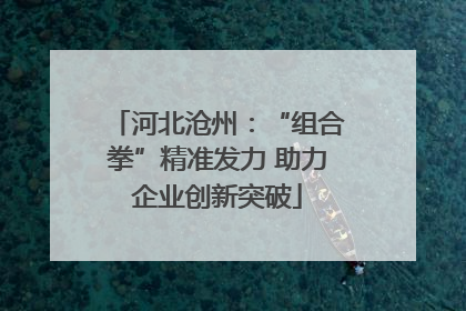河北沧州：“组合拳”精准发力 助力企业创新突破