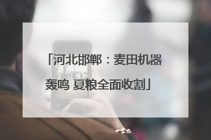 河北邯郸：麦田机器轰鸣 夏粮全面收割