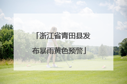 浙江省青田县发布暴雨黄色预警