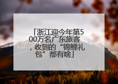 浙江迎今年第500万名广东旅客，收到的“锦鲤礼包”都有啥