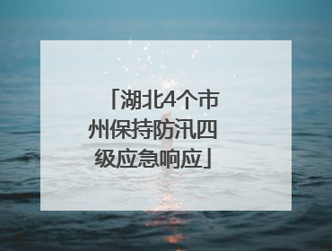 湖北4个市州保持防汛四级应急响应