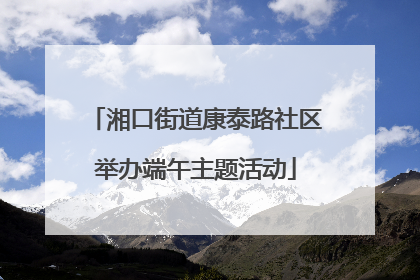 湘口街道康泰路社区举办端午主题活动