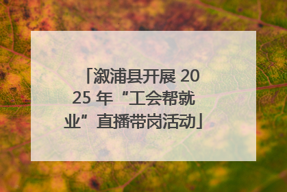 溆浦县开展 2025 年“工会帮就业”直播带岗活动
