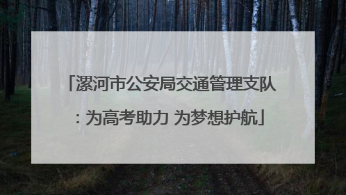漯河市公安局交通管理支队：为高考助力 为梦想护航
