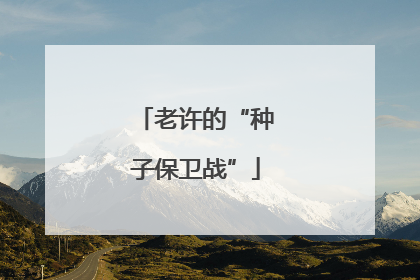 老许的“种子保卫战”