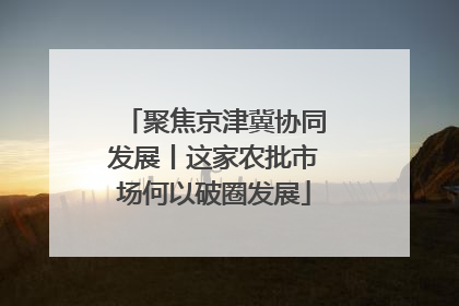 聚焦京津冀协同发展丨这家农批市场何以破圈发展
