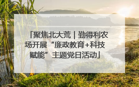聚焦北大荒｜勤得利农场开展“廉政教育+科技赋能”主题党日活动