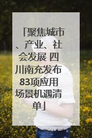 聚焦城市、产业、社会发展 四川南充发布83项应用场景机遇清单