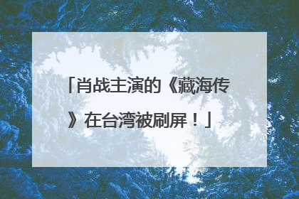 肖战主演的《藏海传》在台湾被刷屏！