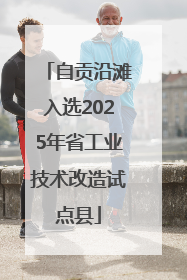 自贡沿滩入选2025年省工业技术改造试点县