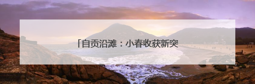 自贡沿滩：小春收获新突破 总产量近3.5万吨