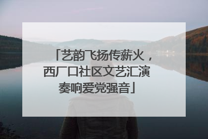 艺韵飞扬传薪火，西厂口社区文艺汇演奏响爱党强音