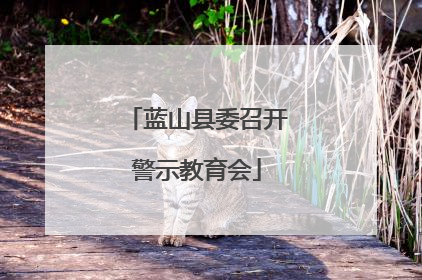 蓝山县委召开警示教育会
