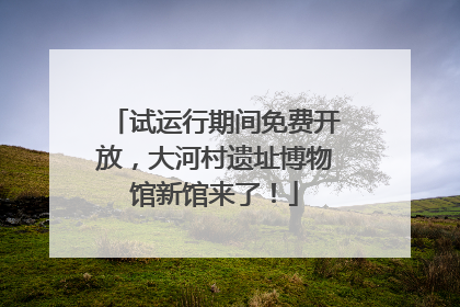试运行期间免费开放，大河村遗址博物馆新馆来了！
