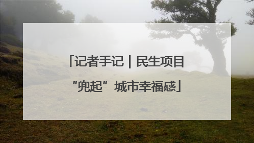 记者手记｜民生项目“兜起”城市幸福感