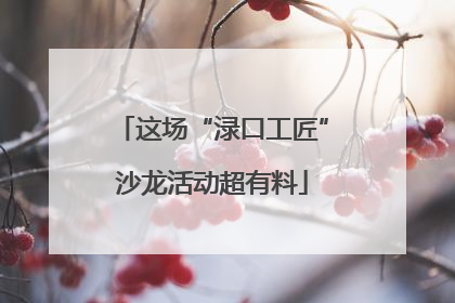 这场“渌口工匠”沙龙活动超有料