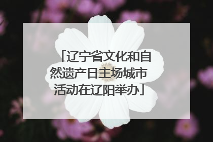 辽宁省文化和自然遗产日主场城市活动在辽阳举办