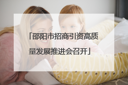 邵阳市招商引资高质量发展推进会召开