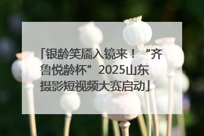 银龄笑靥入镜来！“齐鲁悦龄杯”2025山东摄影短视频大赛启动