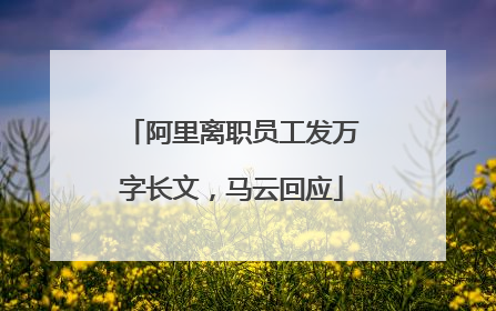 阿里离职员工发万字长文，马云回应