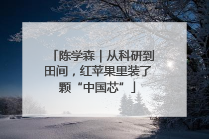 陈学森｜从科研到田间，红苹果里装了颗“中国芯”