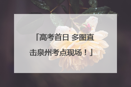 高考首日 多图直击泉州考点现场！