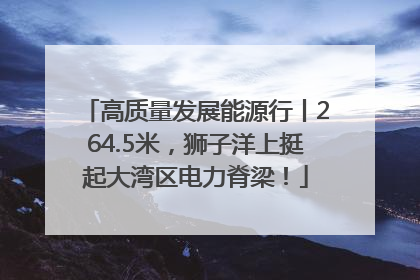 高质量发展能源行丨264.5米，狮子洋上挺起大湾区电力脊梁！