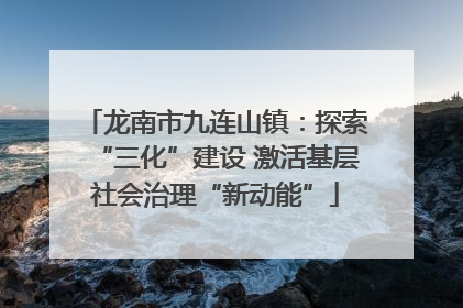 龙南市九连山镇：探索“三化”建设 激活基层社会治理“新动能”