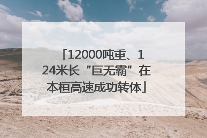 12000吨重、124米长“巨无霸”在本桓高速成功转体