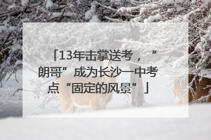 13年击掌送考，“朗哥”成为长沙一中考点“固定的风景”
