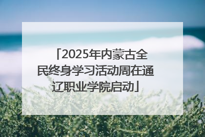 2025年内蒙古全民终身学习活动周在通辽职业学院启动
