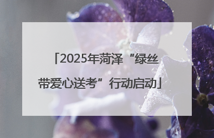 2025年菏泽“绿丝带爱心送考”行动启动