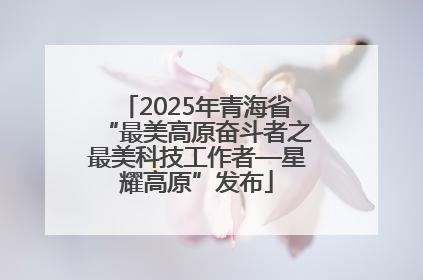 2025年青海省“最美高原奋斗者之最美科技工作者—星耀高原”发布