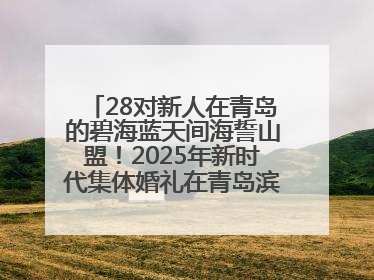 28对新人在青岛的碧海蓝天间海誓山盟！2025年新时代集体婚礼在青岛滨海国际中心文明实践广场举行