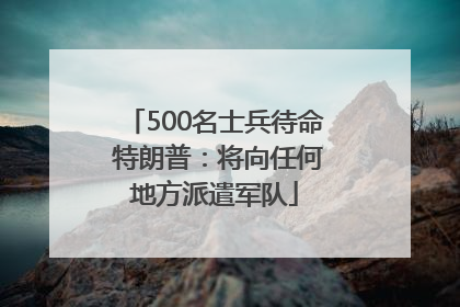 500名士兵待命 特朗普：将向任何地方派遣军队