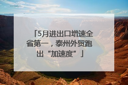 5月进出口增速全省第一，泰州外贸跑出“加速度”