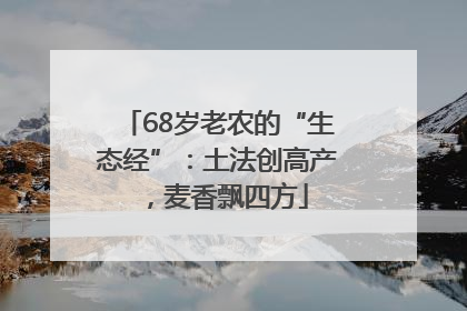 68岁老农的“生态经”：土法创高产，麦香飘四方